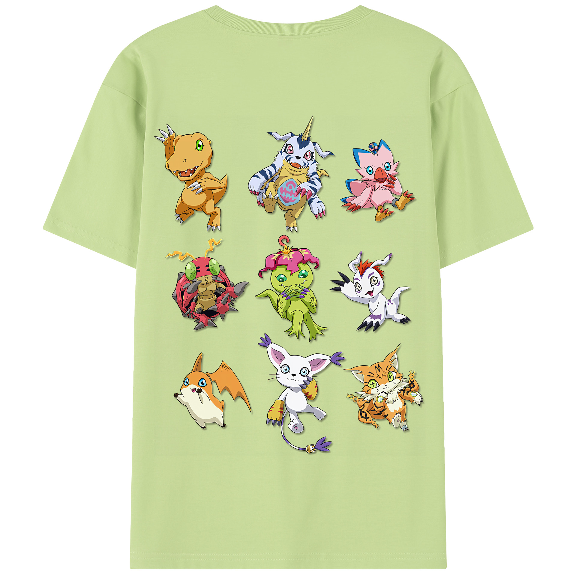 （画像用） Digimon デジタルモンスター/デジモン 綿100％半袖Tシャツ（背面プリント）